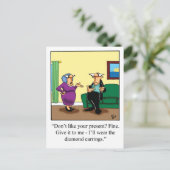 Funny Happy Birthday Postcard Postkarte (Stehend Vorderseite)