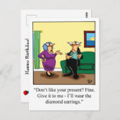 Funny Happy Birthday Postcard Postkarte (Vorne/Hinten)