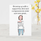 Funny Happy Birthday Sister Karte (Gelbe Blume)