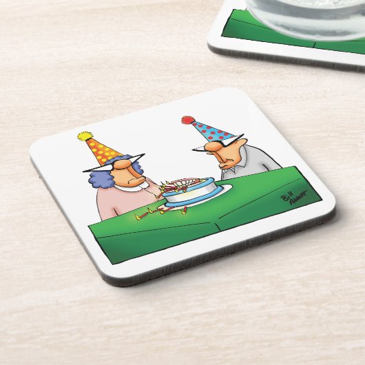 Funny Happy Birthday Spaß Untersetzer (Linke Seite)