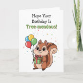 Funny Happy Birthday Squirrel Pun Karte (Vorderseite)
