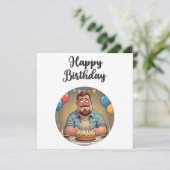 Funny Happy Birthday Vater Karte (Stehend Vorderseite)
