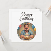 Funny Happy Birthday Vater Karte (Vorderseite/Rückseite Beispiel)