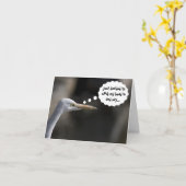 Funny Happy Birthday White Crane Bird Card Karte (Gelbe Blume)