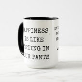 Funny Happy Birthday wünscht sich Sister Coffee Tasse (Vorderseite Links)