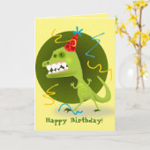 Funny "Happy Birthday" "You old dinosaur!" Karte (Gelbe Blume)