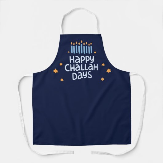 Funny Happy Challah Days Hanukkah Blue Schürze (Vorderseite)