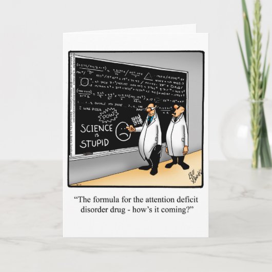 Funny Happy Chemistry Weetting Card Karte (Vorderseite)
