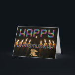 Funny Happy ChrisMukkah Angel Christmas Hanukkah Feiertagskarte<br><div class="desc">Funny Happy ChrisMukkah Angel Menorah Candles Weihnachten Hanukkah Mixed Glaufs Merging Holidays Celebration</div>