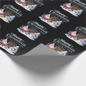 Funny Happy Chrismukkah Santa Menorah Holiday Geschenkpapier (Ecke)