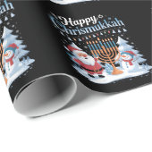 Funny Happy Chrismukkah Santa Menorah Holiday Geschenkpapier (Rolleneckpunkt)