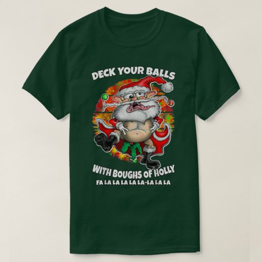 Funny Happy Christmas Crazy Weihnachtsfest Merry X T-Shirt (Design vorne)