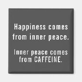 Funny Happy Coffein Definition Magnet (Vorne)