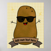 Funny Happy Cool Potato Personalisiert Poster (Vorne)