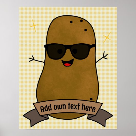 Funny Happy Cool Potato Personalisiert Poster (Vorne)