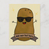 Funny Happy Cool Potato Personalisiert Postkarte (Vorderseite)