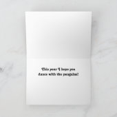 Funny Happy Dancing Penguins Geburtstag Karte (Innenseite)