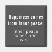 Funny Happy Definition Grau und Weiß Magnet (Vorne)