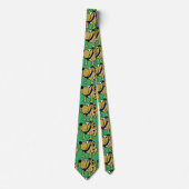Funny "Happy Dog" Trendy Modern Men's Krawatte (Vorderseite)