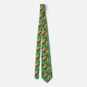 Funny "Happy Dog" Trendy Modern Men's Krawatte (Rückseite)