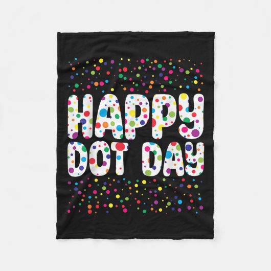 Funny Happy Dot Day Polka Dot Art Students Kids Gi Fleecedecke (Vorderseite)