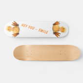 Funny Happy Duck Skateboard - Lächeln (Horizontal)