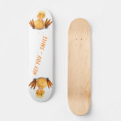 Funny Happy Duck Skateboard - Lächeln (Vorderseite)