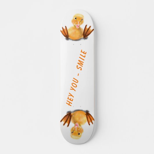 Funny Happy Duck Skateboard - Lächeln (Vorne)