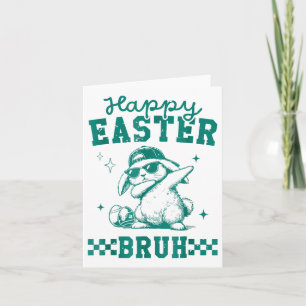 Funny Happy Easter Bruh Bunny Dabbing Niedlich Ost Karte