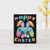 Funny Happy Easter Bunny Gaming Controller Gamer B Karte (Gelbe Blume)