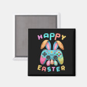 Funny Happy Easter Bunny Gaming Controller Gamer B Magnet (Vorderseite/Rückseite)