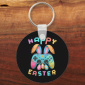 Funny Happy Easter Bunny Gaming Controller Gamer B Schlüsselanhänger (Vorderseite)