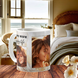 Funny Happy Ehefrau Gold Artistic Wedding Tasse