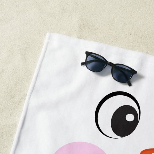 Funny Happy Face Snowman Weihnachts Beach Handtuch (Beispiel)