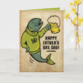 Funny Happy Father's Day-You are a Keeper Fish Karte (Gelbe Blume)