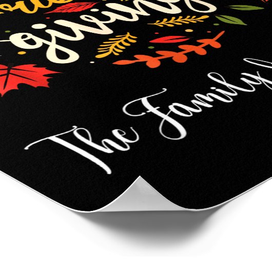 Funny Happy Friendsgiving Turkey Friends Giving Poster (Ecke)