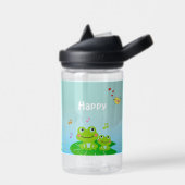 Funny Happy Frogs und Good Vibes Only Text Trinkflasche (Links)