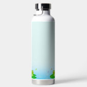 Funny Happy Frogs und Good Vibes Only Text Trinkflasche (Rechts)