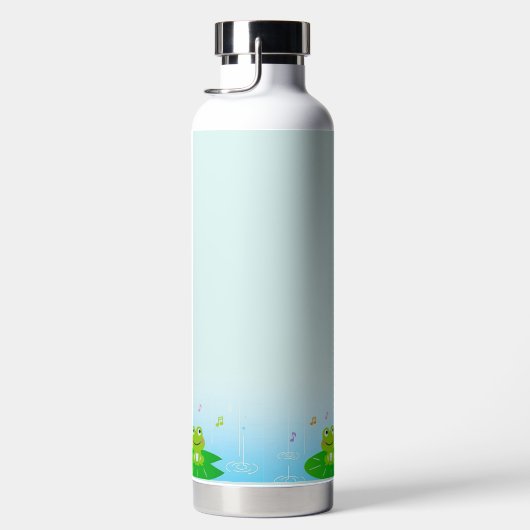 Funny Happy Frogs und Good Vibes Only Text Trinkflasche (Rechts)