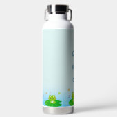 Funny Happy Frogs und Good Vibes Only Text Trinkflasche (Vorderseite)