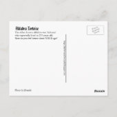 Funny Happy Geburtstag Postcard mit alter Schildkr Postkarte (Rückseite)