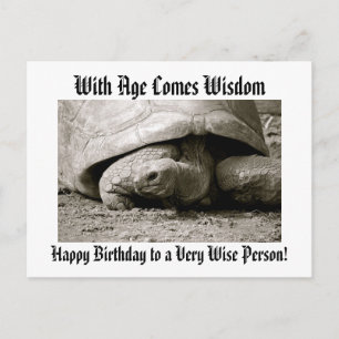 Funny Happy Geburtstag Postcard mit alter Schildkr Postkarte