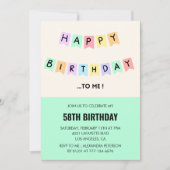 Funny Happy Geburtstag Spaß 58. Geburtstag Einladung (Vorderseite)