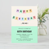 Funny Happy Geburtstag Spaß 68. Geburtstag Einladung (Stehend Vorderseite)
