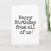 Funny Happy Geburtstag von All Us Card Karte (Vorderseite)