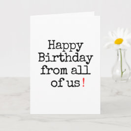 Funny Happy Geburtstag von All Us Card Karte