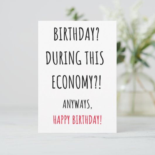 Funny Happy Geburtstagskarte Dankeskarte (Stehend Vorderseite)