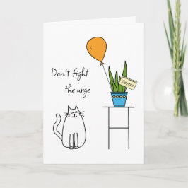 Funny Happy Geburtstagskatze Einen Namen Grußkarte Karte