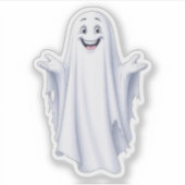 Funny Happy Ghost Aufkleber (Vorderseite)