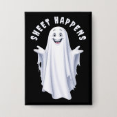 Funny Happy Ghost Button (Vorderseite)